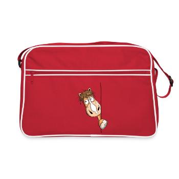 Cheval curieux - Sac Retro - rouge/blanc - Devant