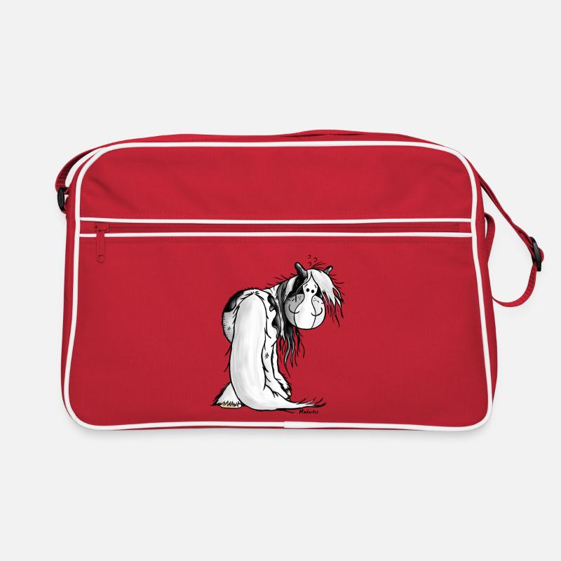 Gypsy Cob - Irish Cob – Pinto – Cheval - Sac Retro - rouge/blanc