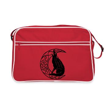 Hurlement du loup noir - Sac Retro - rouge/blanc - Devant