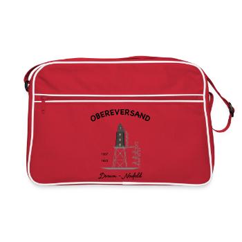 Obereversand Lighthouse, Dorum-Neufeld, North Sea - Retro Bag - red/white - Front