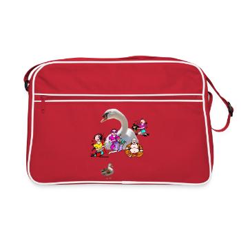 Swan Company - Retro Tasche - Rot/Weiß - Vorne