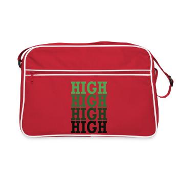 Hoch - Retro Tasche - Rot/Weiß - Vorne