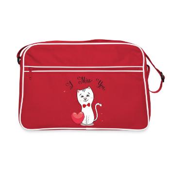 I miss you - Retro Bag - red/white - Front