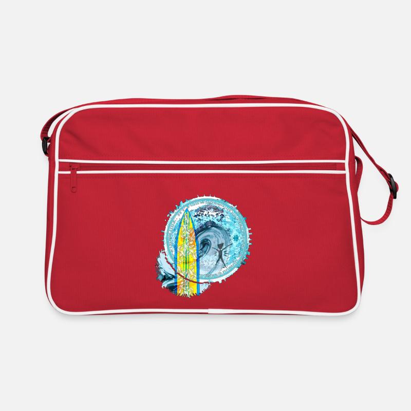 Surf Waves Abstract Art Print Retro Bag