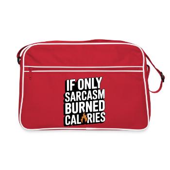 If Only Sarcasm Burned Calories - Retro Bag - red/white - Front