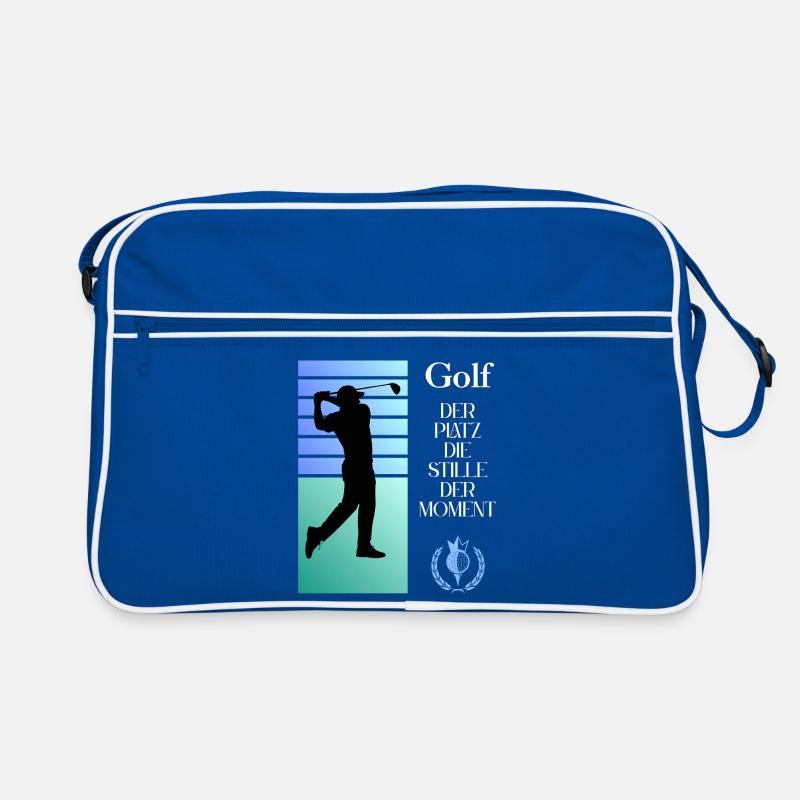 Silhouette de golf Le silence dans l’instant Sac Retro
