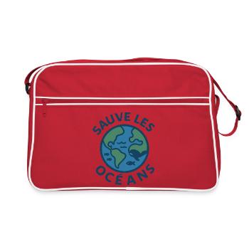 Saves the Globe Marine Oceans - Retro Bag - red/white - Front
