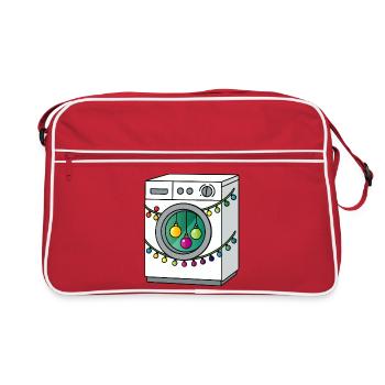Christmas washing machine with fairy lights - Retro Bag - red/white - Front