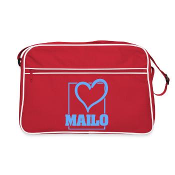 Bachelor Mailo - Sac Retro - rouge/blanc - Devant