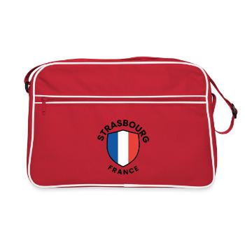 Strasbourg Shield France Flag - Retro Bag - red/white - Front