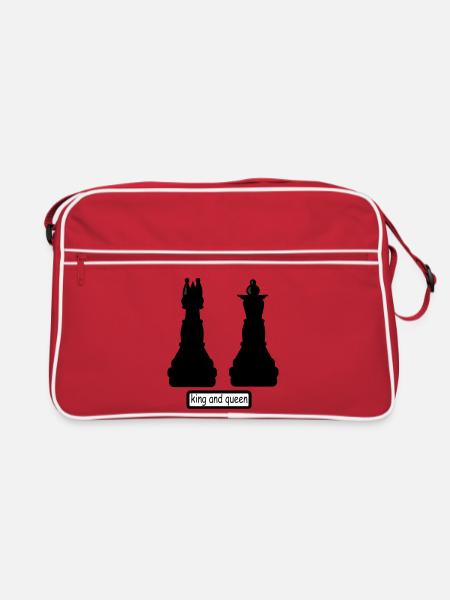 king_and_queen - Retro Bag - red/white - Front