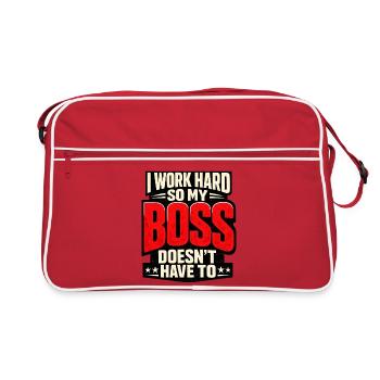 I work hard so my Chef doesn't have to - Retro Bag - red/white - Front