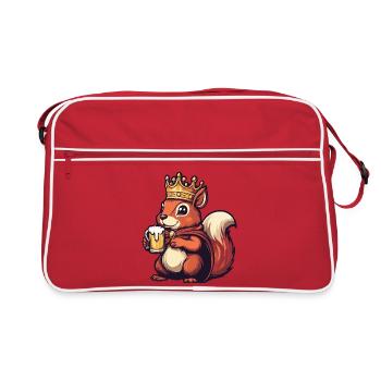 Squirrel Beer King - Retro Bag - red/white - Front