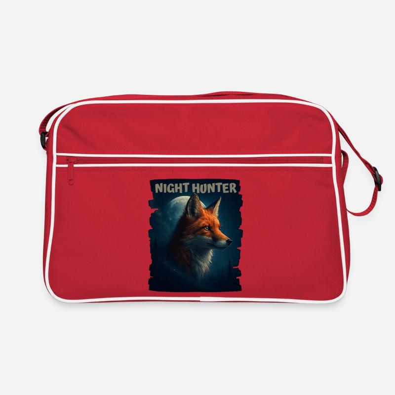 Renard dans la Forêt de la Nuit Sac Retro