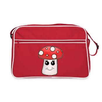 Champignons champignons Kawaii - Sac Retro - rouge/blanc - Devant