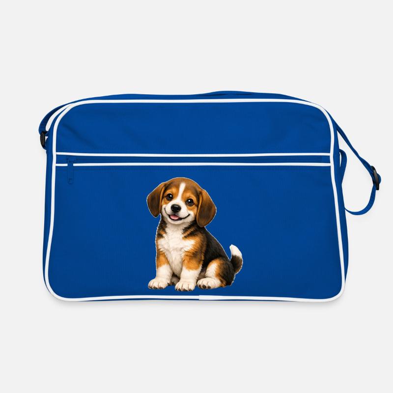 Smiling Beagle Puppy Retro Bag