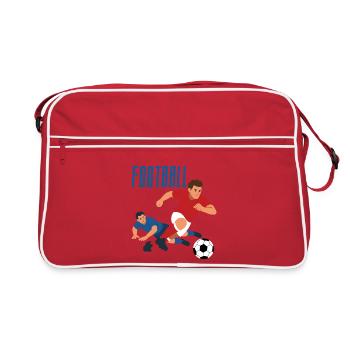 L’art du football, le dribble - Sac Retro - rouge/blanc - Devant