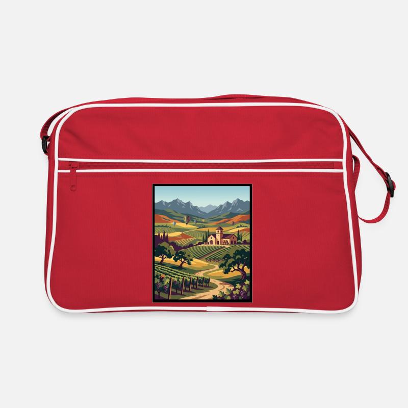 Vignoble Vista dans les collines toscanes Sac Retro