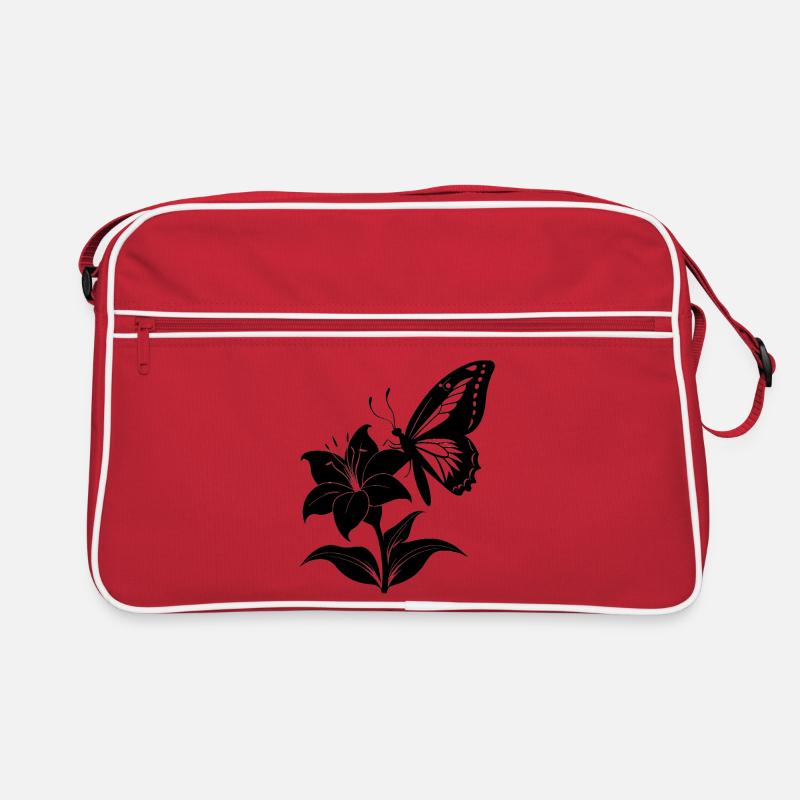 Papillon sur Lys Sac Retro