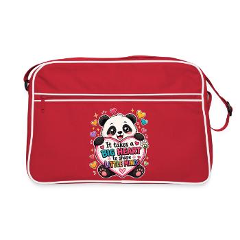 Big Heart, Little Minds - Formatrice d’enseignants Panda - Sac Retro - rouge/blanc - Devant