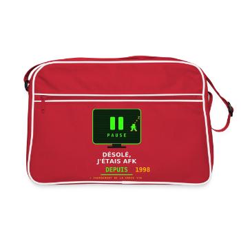 Pause AFK Retro Depuis 1998 - Sac Retro - rouge/blanc - Devant