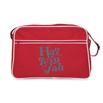 Motif de psaume en lettrage de l’Alléluia - Sac Retro - rouge/blanc - Devant