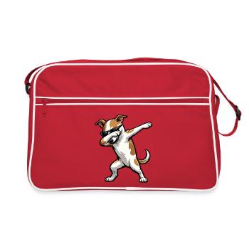 Dabing Whippet dans le style comique - Sac Retro - rouge/blanc - Devant