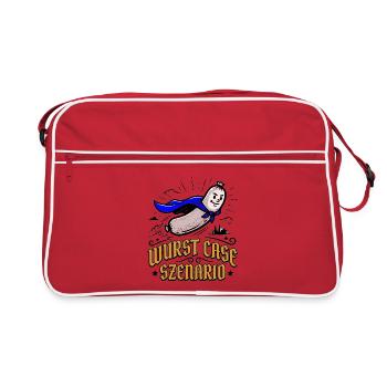 Wurst Case Szenario - Rette das Volksfest - Retro Tasche - Rot/Weiß - Vorne