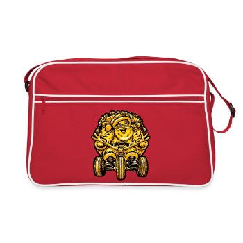 Weihnachten Weihnachtsmann - Retro Tasche - Rot/Weiß - Vorne