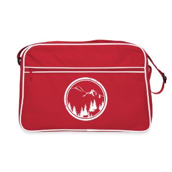 Mountains - Retro Bag - red/white - Front