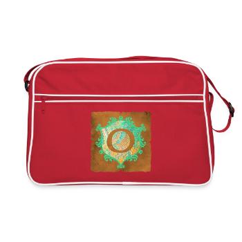 E 36 o - Sac Retro - rouge/blanc - Devant
