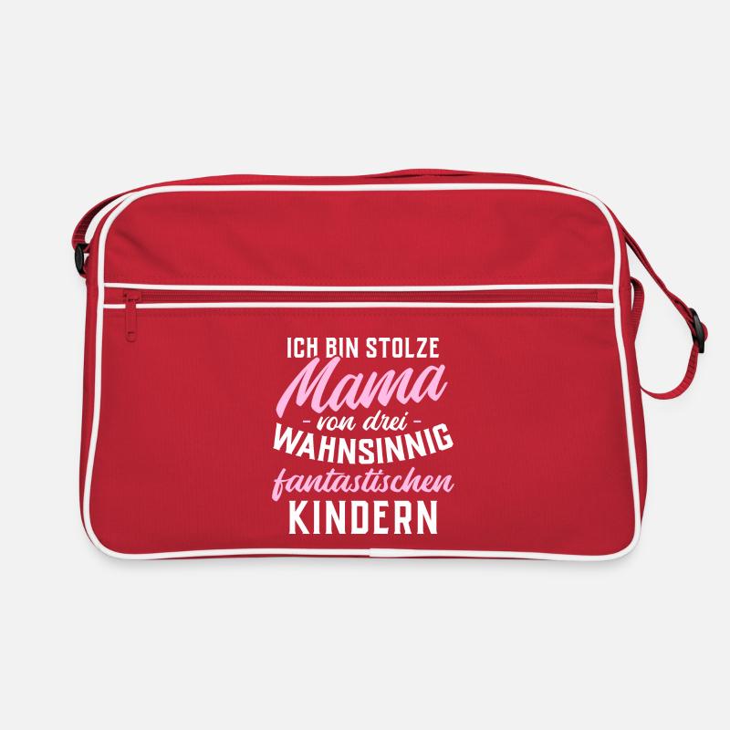 Ich bin stolze Mama von 3 fantastischen Kindern Retro Tasche