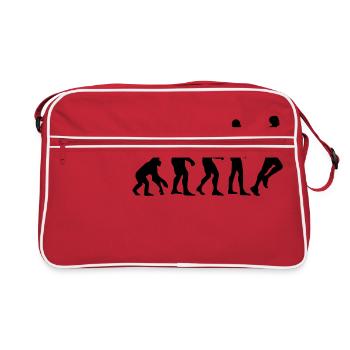 Human Evolution jogging - Retro Bag - red/white - Front