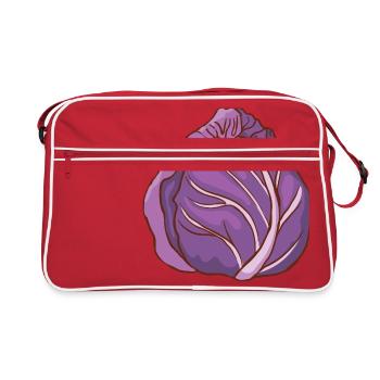 Chou rouge Choux choux choux bleus rouges - Sac Retro - rouge/blanc - Devant