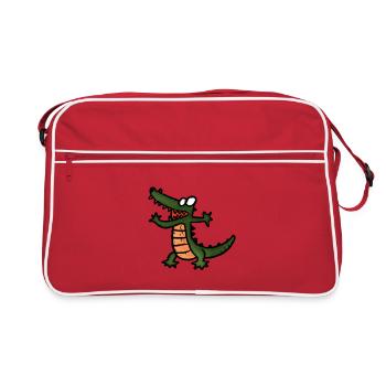 Crocodile Reptile - Sac Retro - rouge/blanc - Devant
