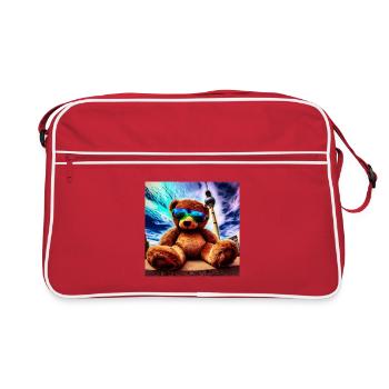 Teddy in Berlin II - Retro Tasche - Rot/Weiß - Vorne