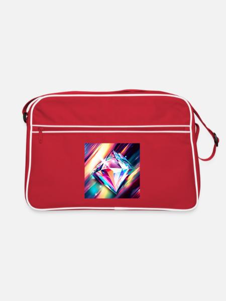 Diamant - Retro Tasche - Rot/Weiß - Vorne