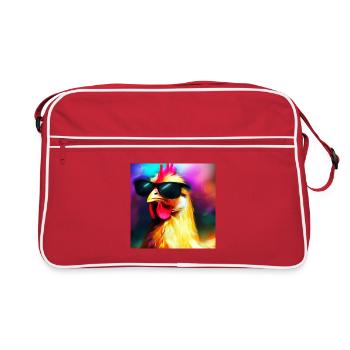 Fancy Chicken IV - Retro Tasche - Rot/Weiß - Vorne