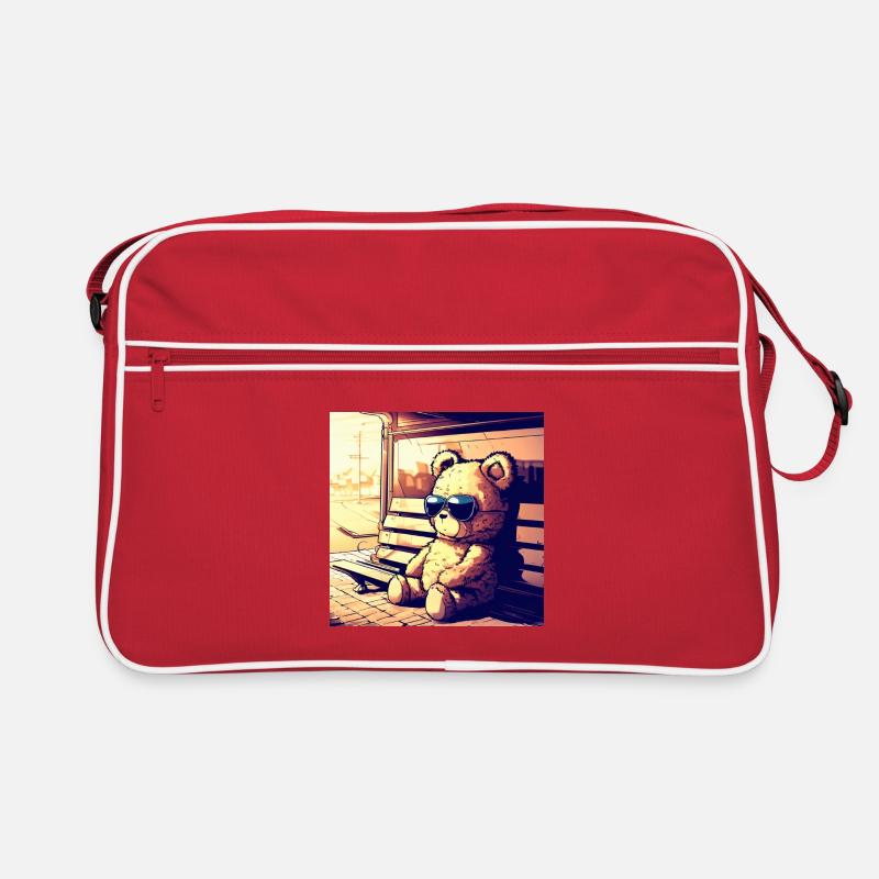 Teddy waiting Manga Retro Tasche
