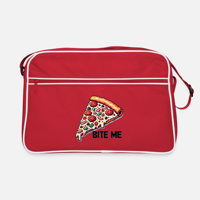 Bite me Pizza Retro Tasche