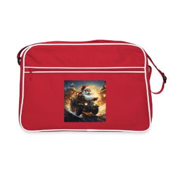 Le temps de Noël du Père Noël arrive en ville - Sac Retro - rouge/blanc - Devant