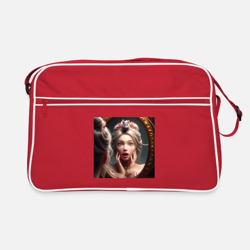 Princesse et son reflet avec la souris Sac Retro