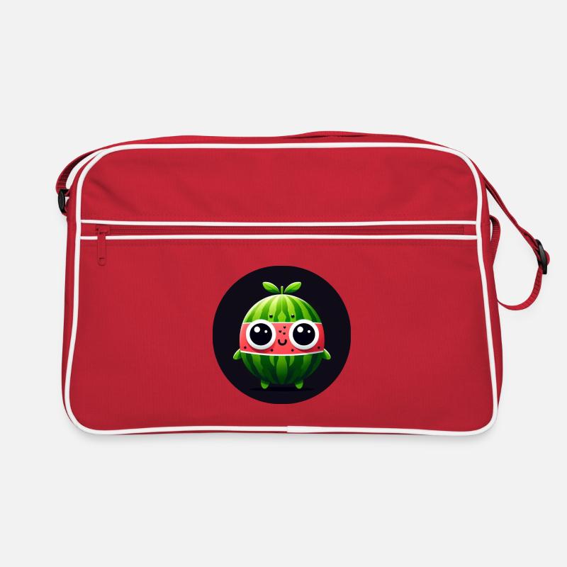 Pastèque avec des yeux dans un style comique Sac Retro