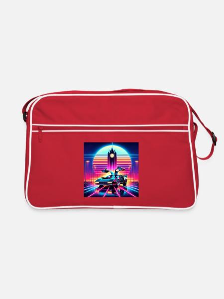 Retour vers le futur retro futuriste années 80 - Sac Retro - rouge/blanc - Devant