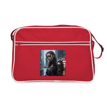 Regenstadt Cyborg Damenlook - Retro Tasche - Rot/Weiß - Vorne