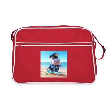 Police Hippo Beach Skater - Retro Bag - red/white - Front