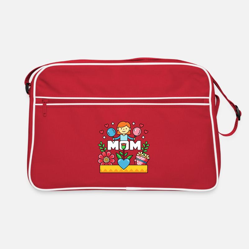 MOM Blühende Mutterliebe Cartoon Retro Tasche