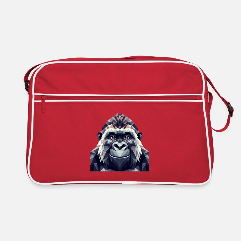 A Polygon Style Monkey Retro Bag