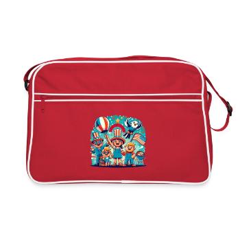Conception personnalisée de la célébration du 4 juillet - Sac Retro - rouge/blanc - Devant