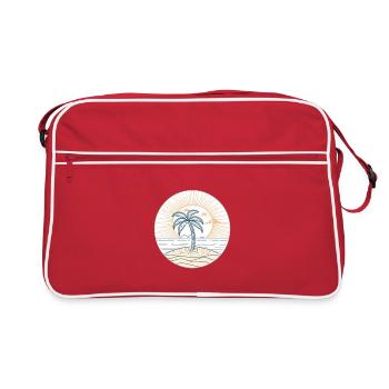 Sonneninsel Palmenkreis - Retro Tasche - Rot/Weiß - Vorne